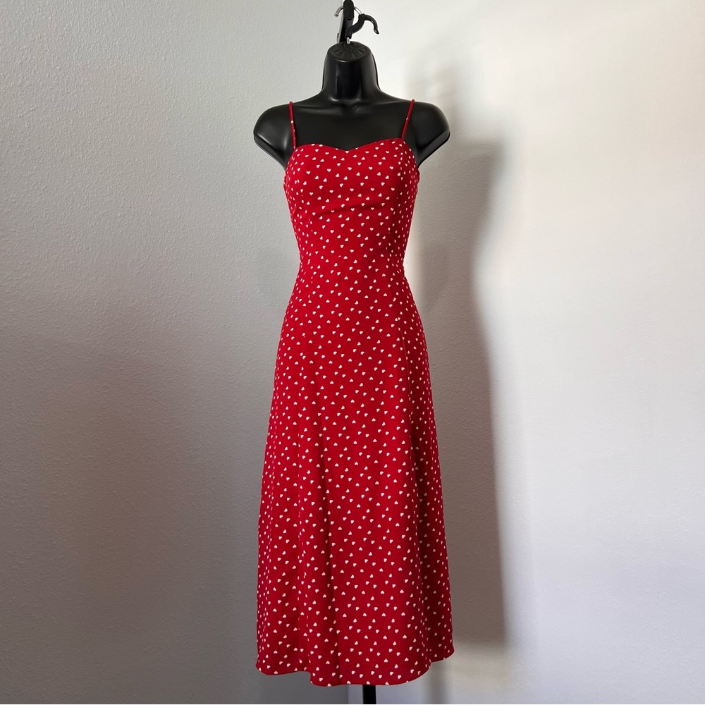 Coquette Hearts Polka Dot Dress 🤍